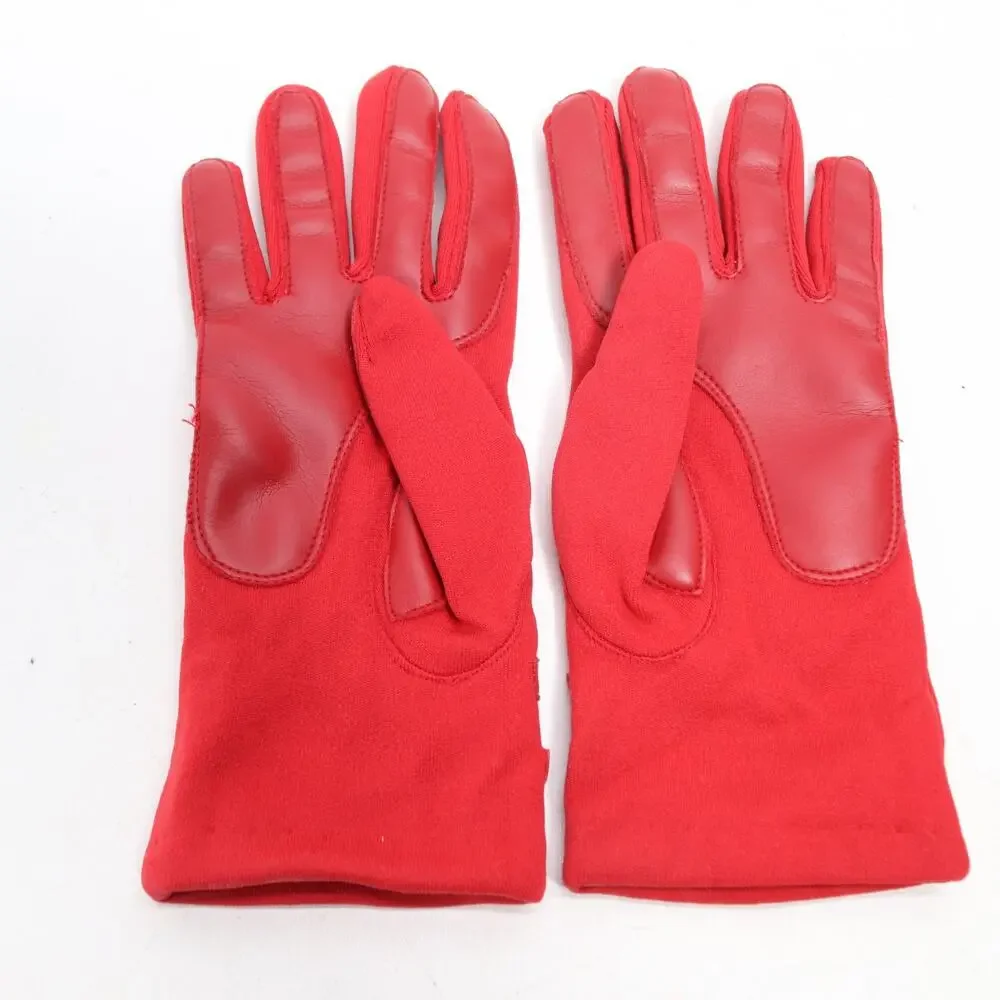 I Shalom Gloves Women One Size Red Nylon Blend Stretch Wrist Driving